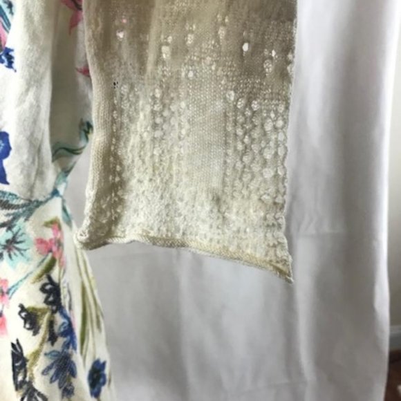 NWT Anthropologie Shawl-Collared Cardigan with Floral Print and Swing Hem Size M - Picture 6 of 16